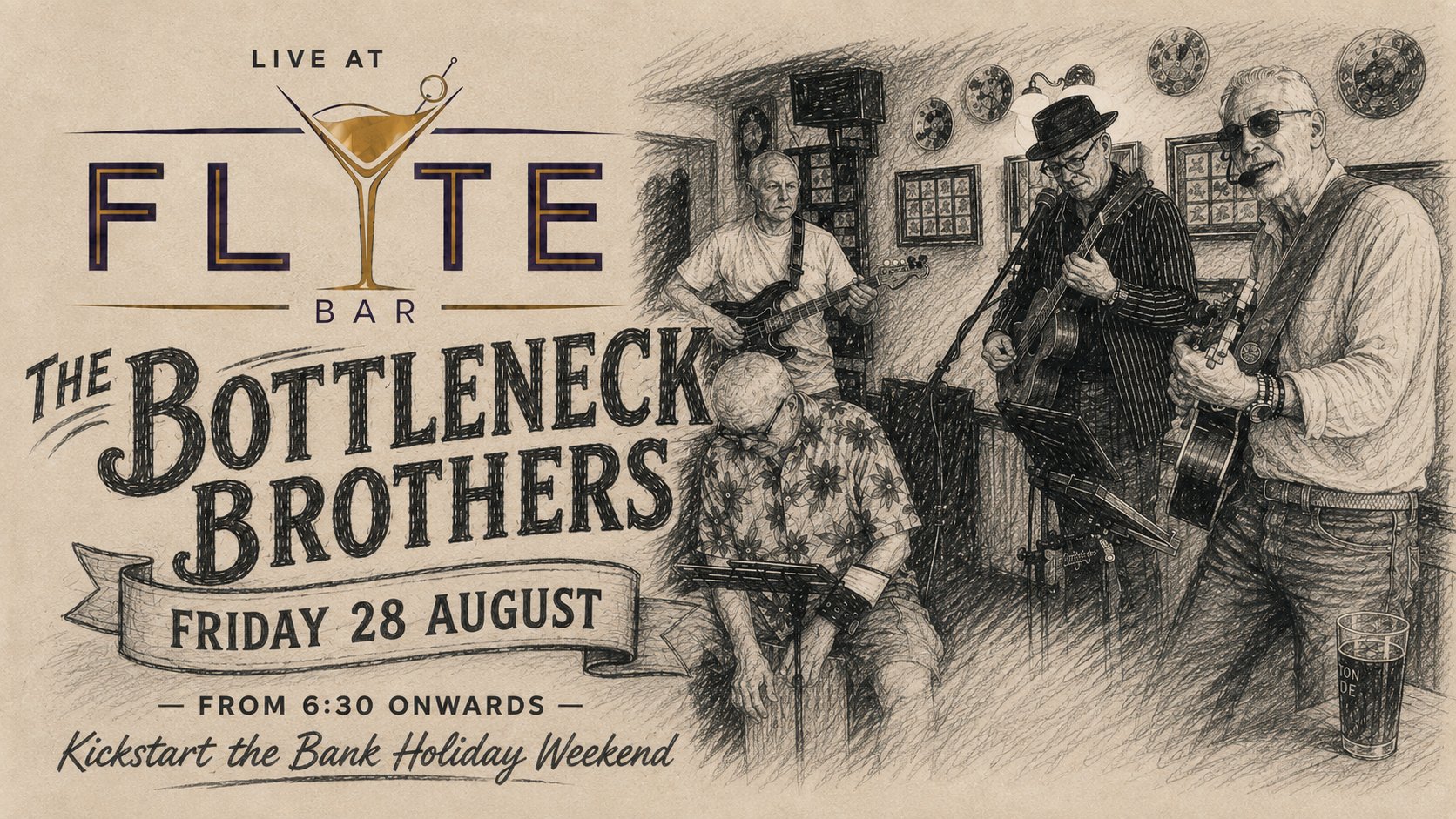 Bottleneck Brothers, live at FLYTE Henley, Friday 28 August