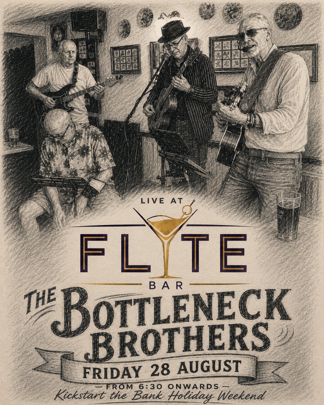 Bottleneck Brothers, live at FLYTE Henley, Friday 28 August